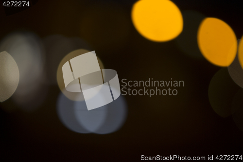 Image of Colorful bokeh on black background