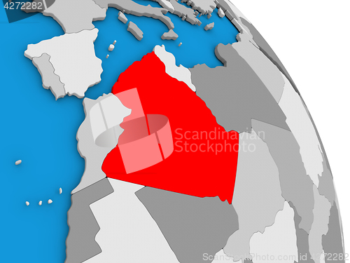 Image of Algeria on globe