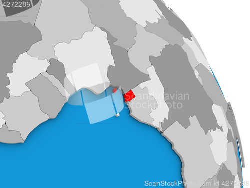 Image of Equatorial Guinea on globe