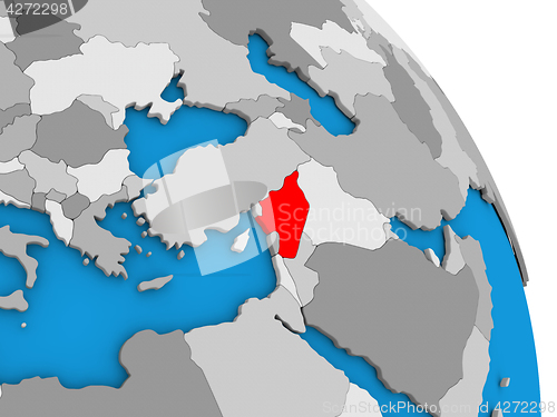 Image of Syria on globe