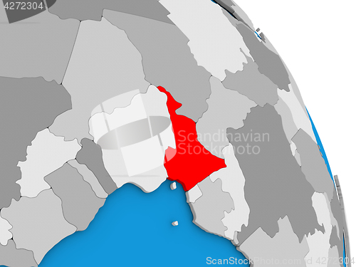 Image of Cameroon on globe