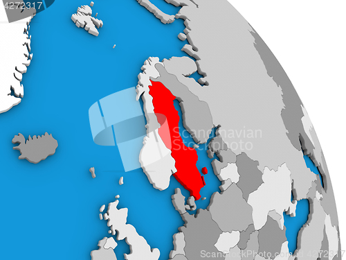 Image of Sweden on globe