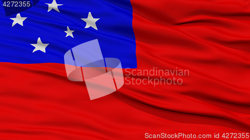 Image of Closeup Apia City Flag, Samoa