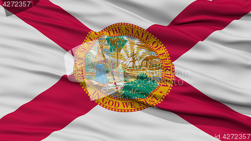 Image of Closeup Florida Flag, USA state