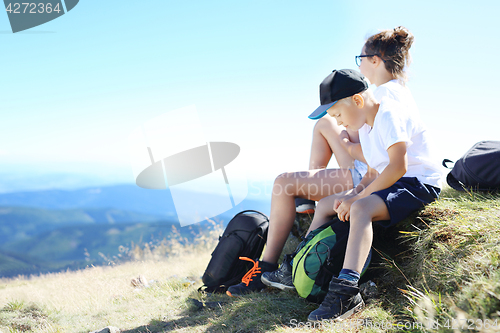 Image of Children in the mountains.