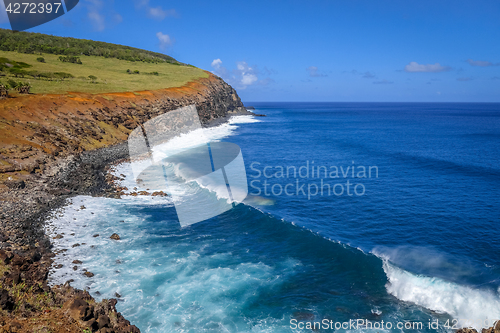 Image of Cliffs on Rano Kau volcano in Easter Island