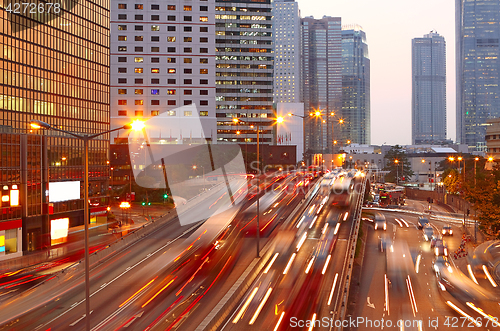 Image of Highway with lots of cars.