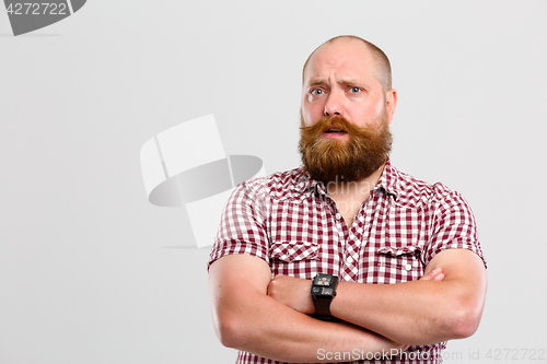 Image of Surprised man with ginger beard