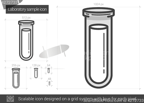 Image of Laboratory sample line icon.