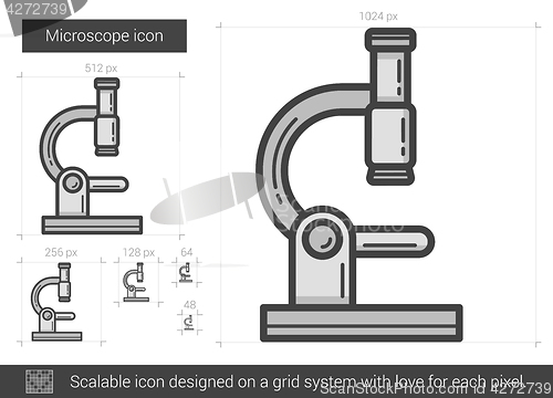 Image of Microscope line icon.