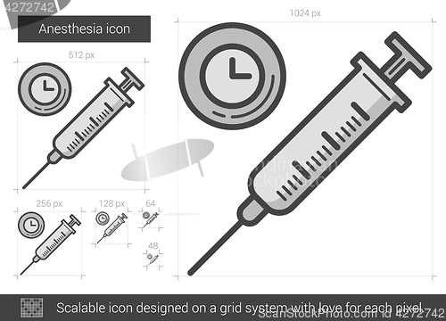 Image of Anesthesia line icon.