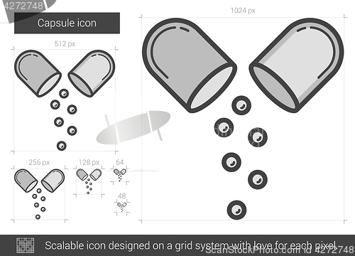 Image of Capsule line icon.