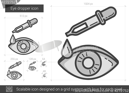 Image of Eye dropper line icon.