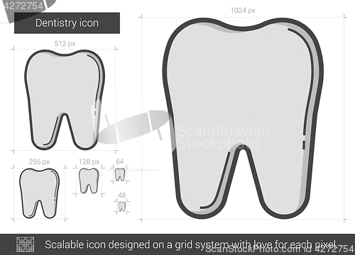 Image of Dentistry line icon.