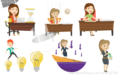 Image of Vector set of business characters.