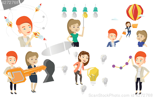 Image of Vector set of business characters.