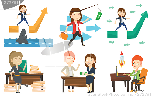 Image of Vector set of business characters.