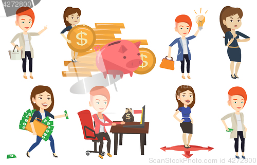 Image of Vector set of business characters.