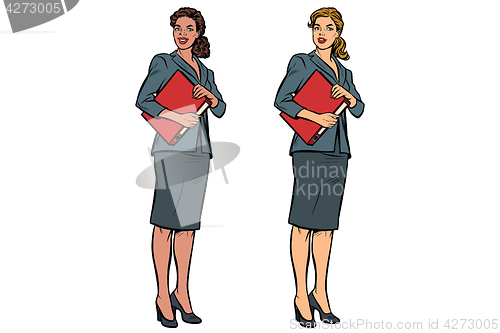 Image of Two female accountant African American and Caucasian