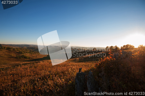 Image of Beauty sunset in the mountains