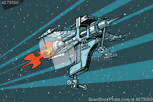 Image of Star working space ship of tools