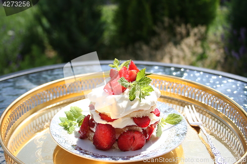 Image of Pastry with sweet Swedish strawberries