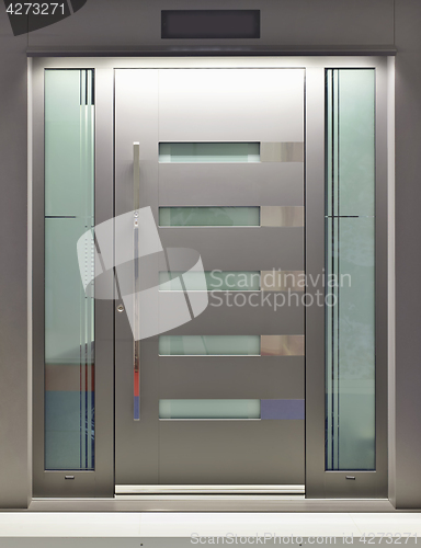 Image of Grey Aluminum Door