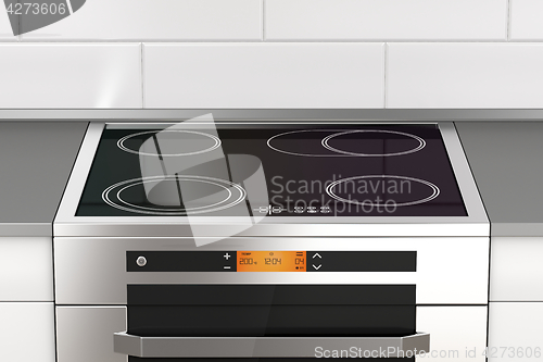 Image of Stove with induction cooktop