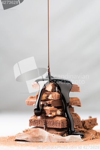 Image of Tower of chocolates watered syrup