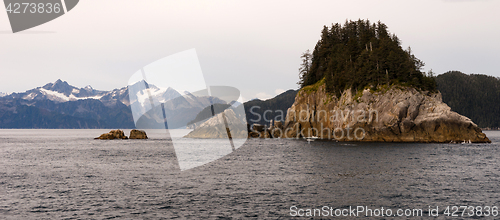 Image of Rocky Buttes Mountain Range Gulf od Alaska North Pacific Ocean A