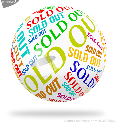 Image of Sold Out Cube Means Stock Stocks And Text