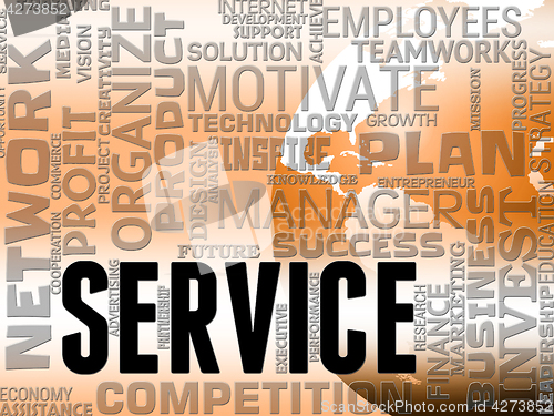 Image of Server Words Indicates Customer Service And Assist