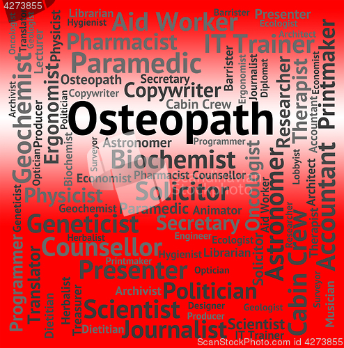 Image of Osteopath Job Indicates Work Osteopathy And Therapy