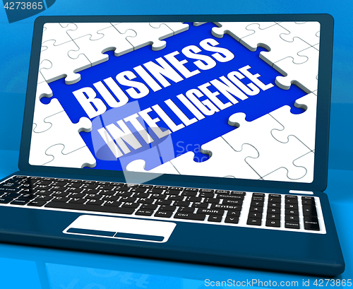 Image of Business Intelligence On Laptop Showing Collecting Client Inform