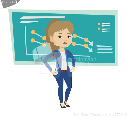 Image of Bancrupt business woman vector illustration.