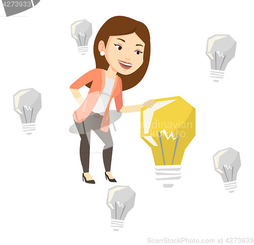 Image of Businesswoman having business idea.