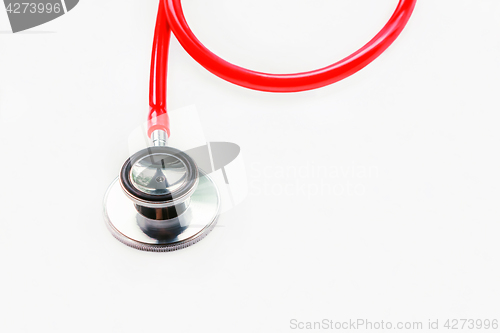 Image of Red Medical Stethoscope