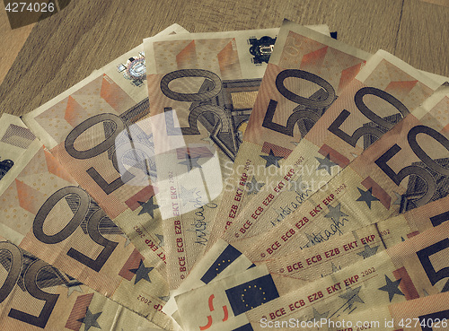 Image of Vintage Fifty Euro notes