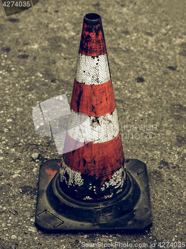 Image of Vintage looking Traffic cone