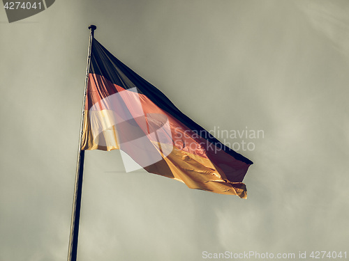 Image of Vintage looking German flag