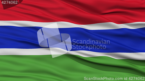 Image of Closeup Gambia Flag