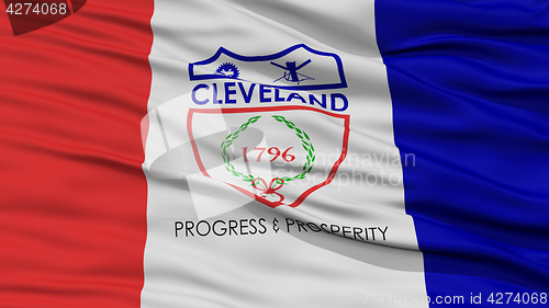 Image of Closeup of Cleveland City Flag
