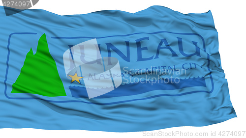 Image of Isolated Juneau City Flag, United States of America