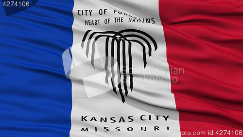 Image of Closeup of Kansas City Flag