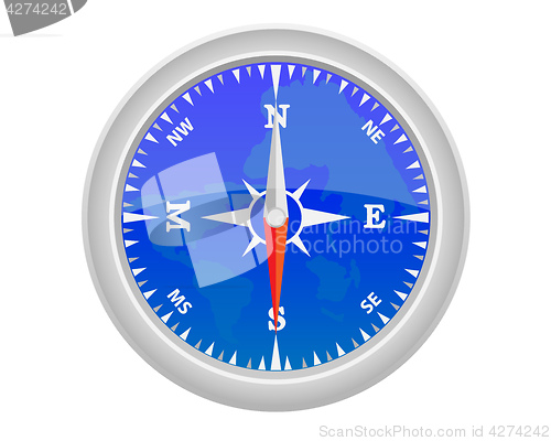 Image of Sea compass on a white background