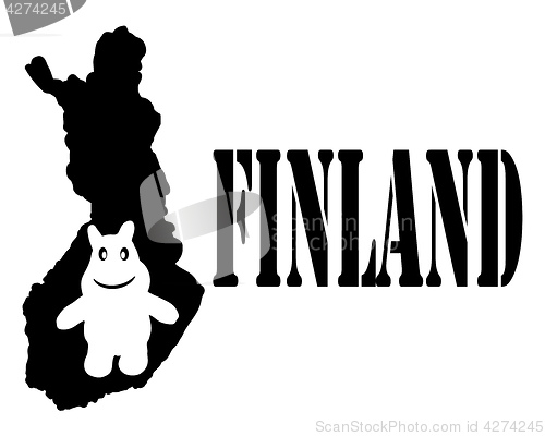 Image of Symbol of  Finland and map