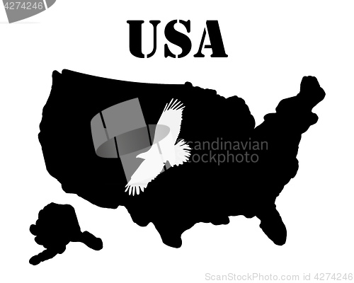 Image of Symbol of America and maps