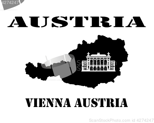 Image of Symbol of Austria and map