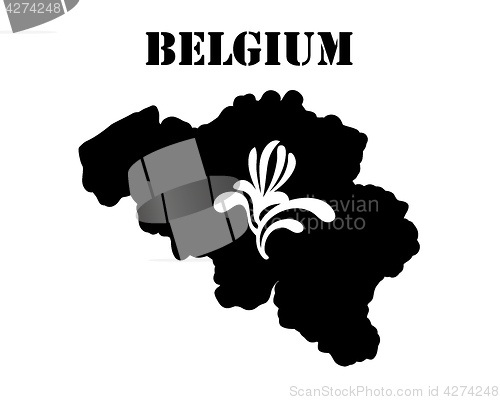 Image of Symbol of Belgium and map