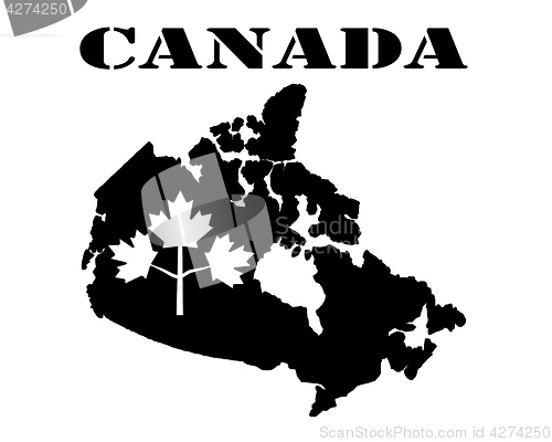 Image of Symbol of Canada and map